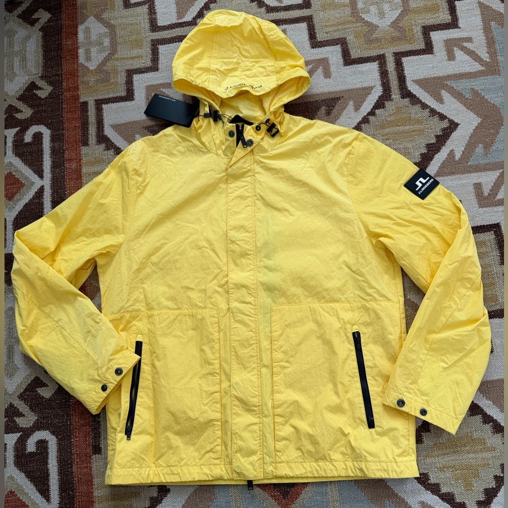 J. Lindeberg packable rain Hooded Jacket